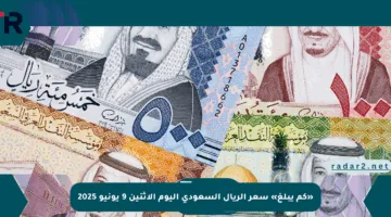 «كم يبلغ» سعر الريال السعودي اليوم الاثنين 9 يونيو 2025
